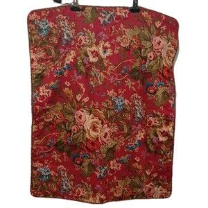 Ralph Lauren Chaps Standard Summerton Pillow Sham Set 2 Red Floral Houndstooth